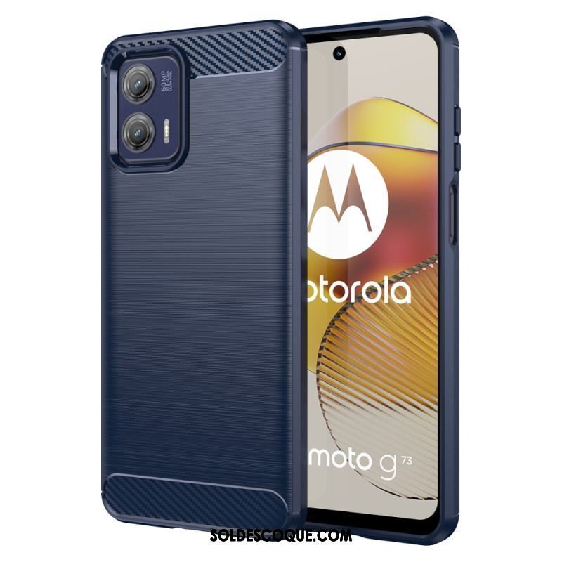 Coque Moto G73 5G Fibre Carbone Brossée