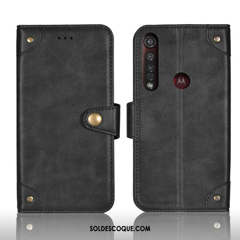 Coque Moto G8 Plus Portefeuille Téléphone Portable Étui En Cuir Carte Protection En Ligne