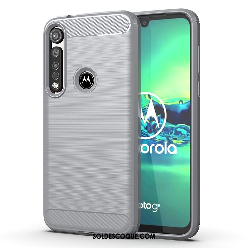 Coque Moto G8 Plus Étui Simple Protection Gris Silicone Housse En Ligne