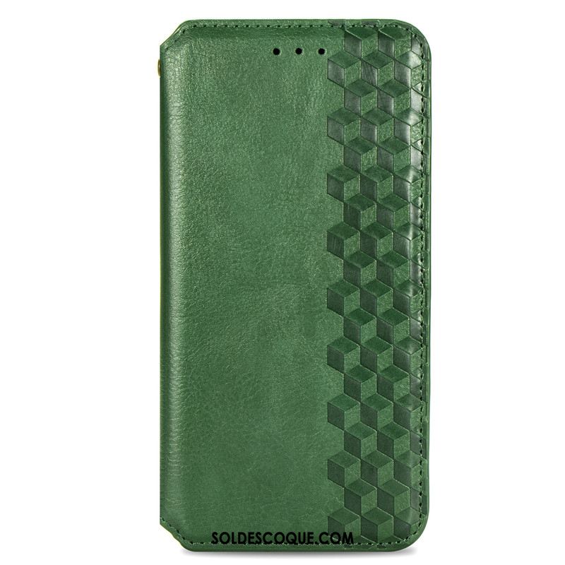 Coque Moto G8 Power Lite Vert Étui Téléphone Portable Dimensionnel Gaufrage Soldes