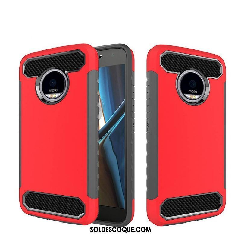 Coque Moto X4 Incassable Pu Silicone Rouge Nouveau Soldes