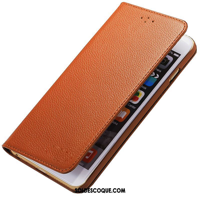 Coque Moto X4 Protection Téléphone Portable Incassable Simple Cuir Véritable Pas Cher