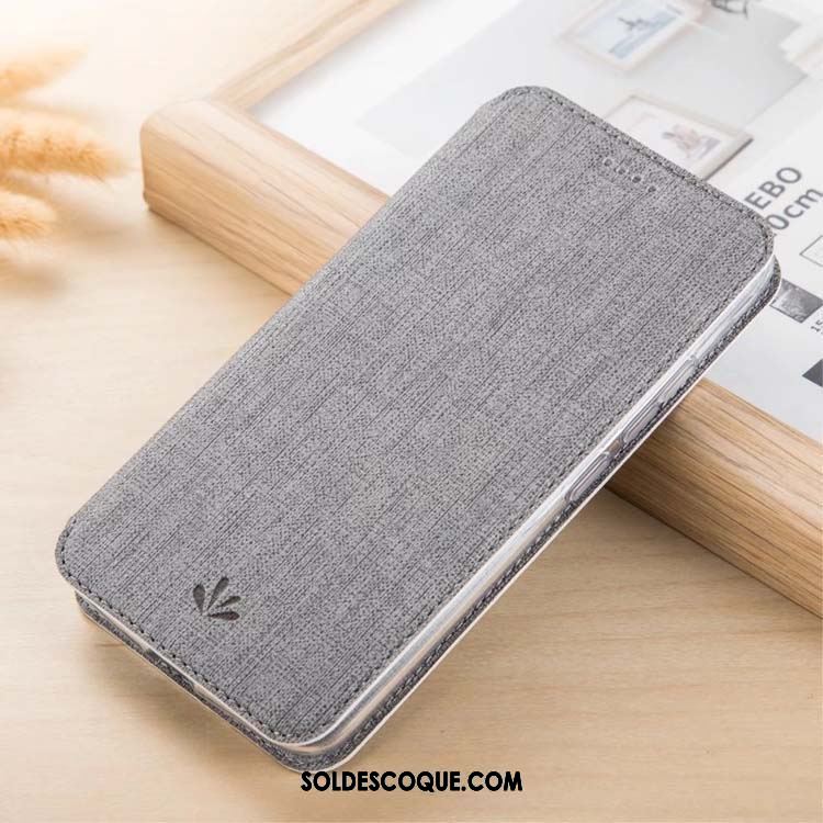 Coque Moto Z2 Force Edition Téléphone Portable Étui En Cuir Portefeuille Gris Fluide Doux Housse France