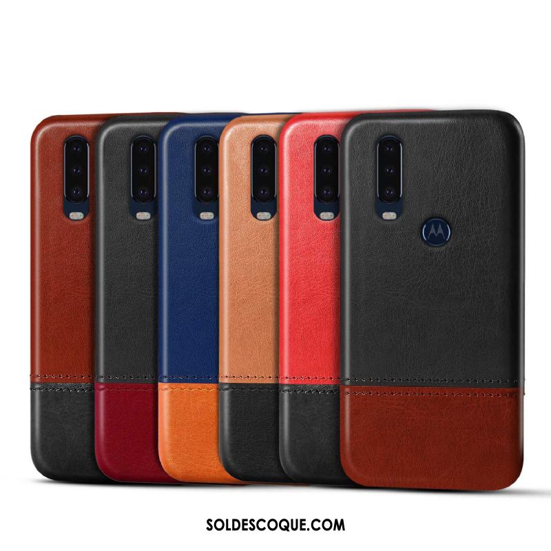 Coque Motorola One Action Couture Couleurs Téléphone Portable Noir Incassable Étui En Cuir Soldes