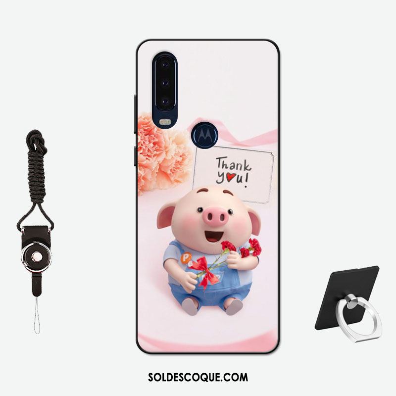 Coque Motorola One Action Net Rouge Tout Compris Délavé En Daim Amoureux Silicone Soldes