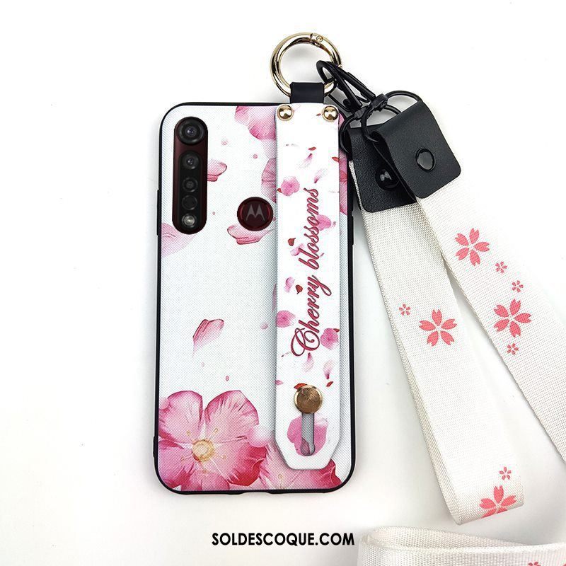 Coque Motorola One Macro Fleur Fluide Doux Chaud Ornements Suspendus Téléphone Portable Pas Cher