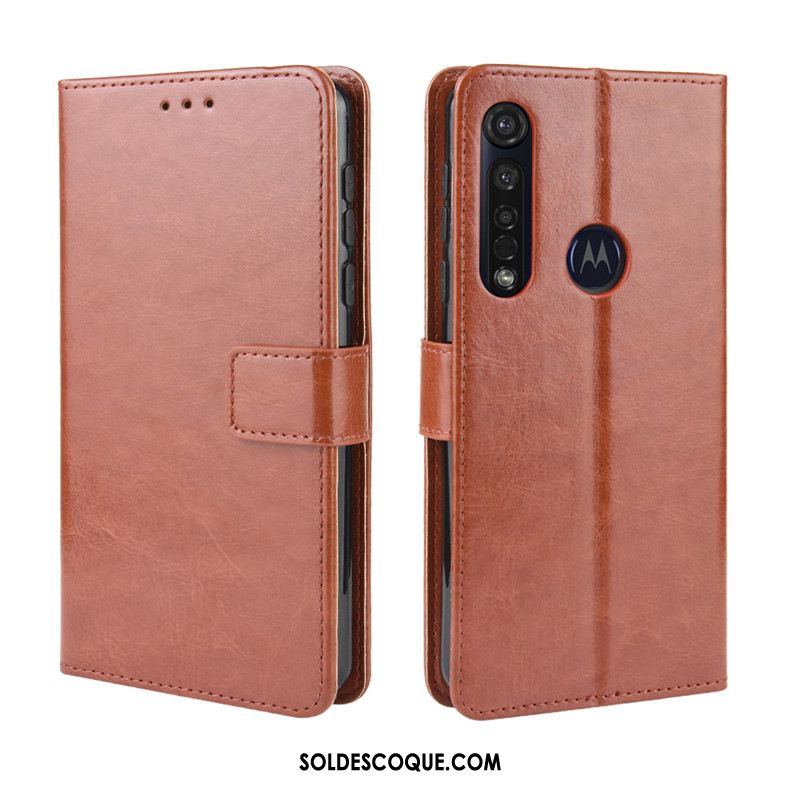 Coque Motorola One Macro Téléphone Portable Modèle Fleurie Protection Étui En Cuir Pas Cher