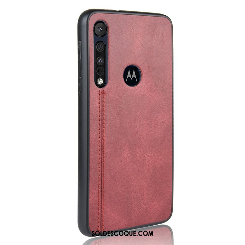 Coque Motorola One Macro Étui Modèle Fleurie Rouge Téléphone Portable Difficile Pas Cher