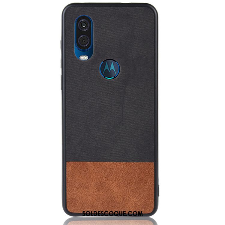 Coque Motorola One Vision Couture Couleurs Téléphone Portable Noir Protection Étui Pas Cher