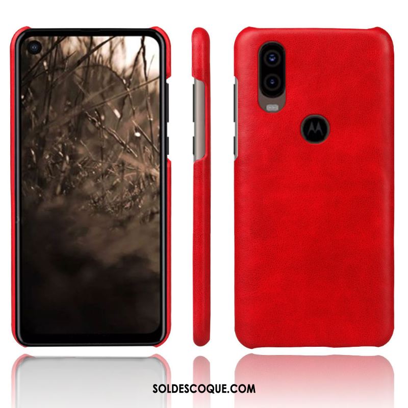 Coque Motorola One Vision Rouge Protection Étui Téléphone Portable Soldes