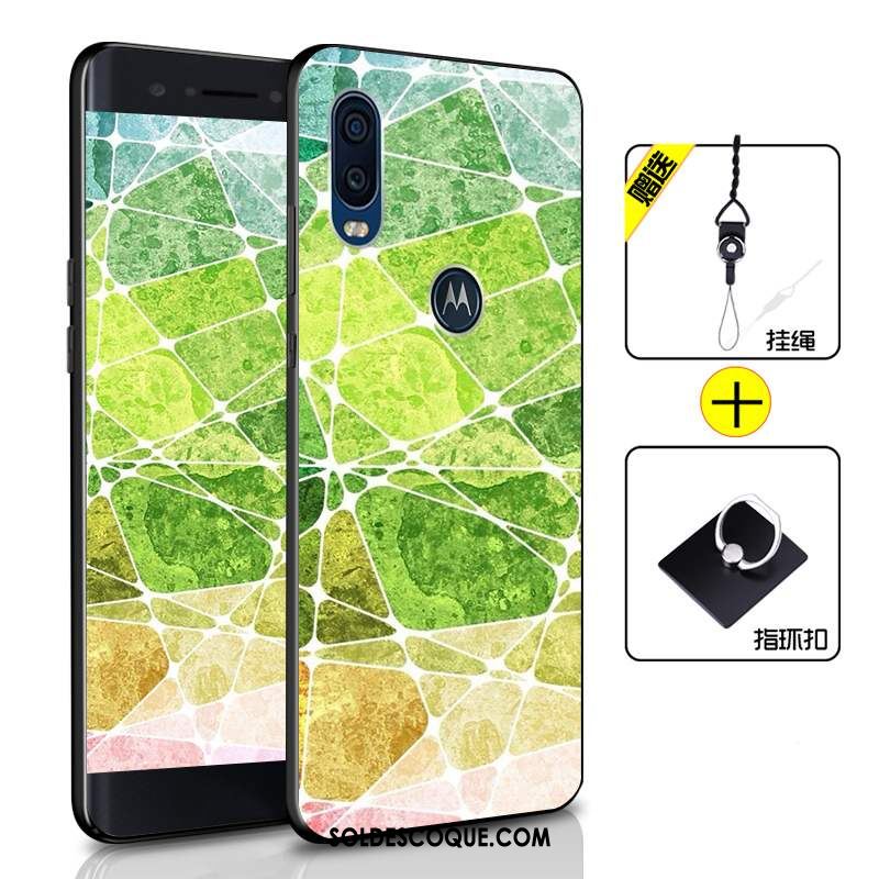 Coque Motorola One Vision Étui Tout Compris Téléphone Portable Vert Incassable Pas Cher