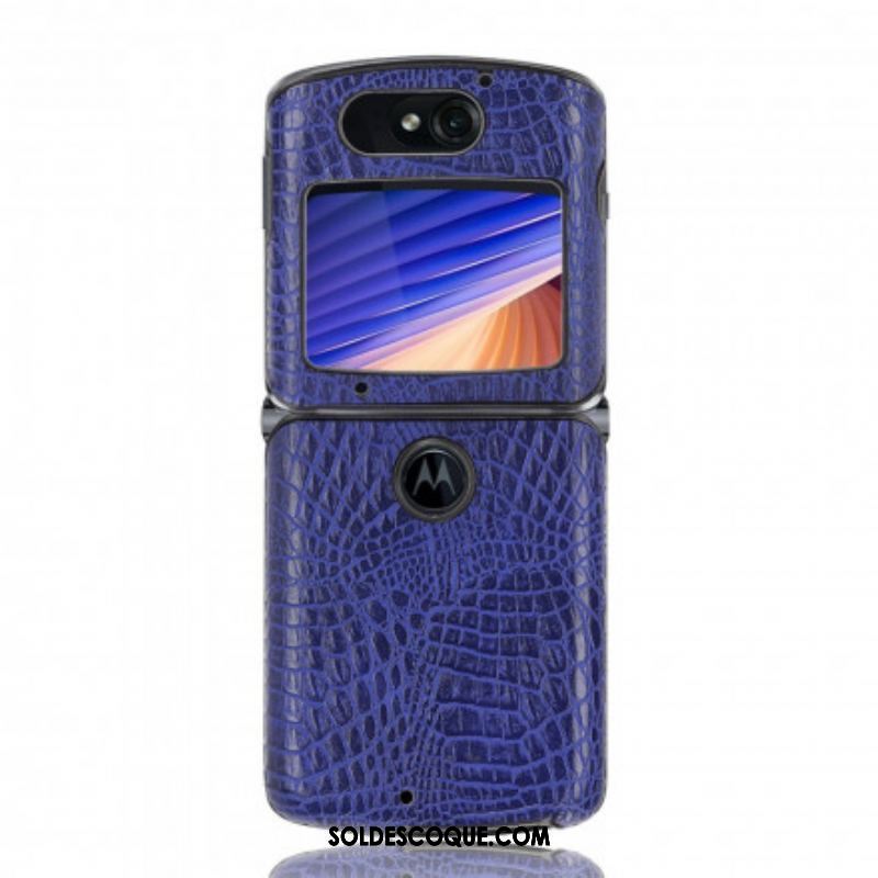 Coque Motorola Razr 5G Effet Peau de Crocodile