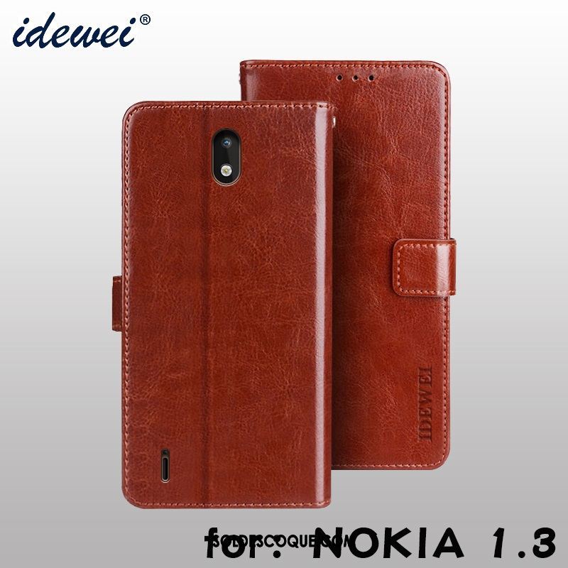 Coque Nokia 1.3 Support Étui En Cuir Portefeuille Carte Protection Soldes