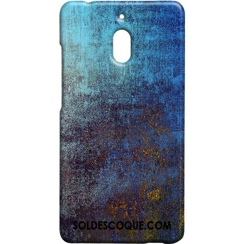 Coque Nokia 2.1 Vent Personnalité Bleu Marin Difficile Délavé En Daim Pas Cher