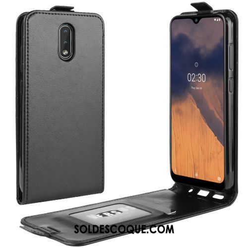 Coque Nokia 2.3 Portefeuille Protection Noir Étui En Cuir Simple Soldes