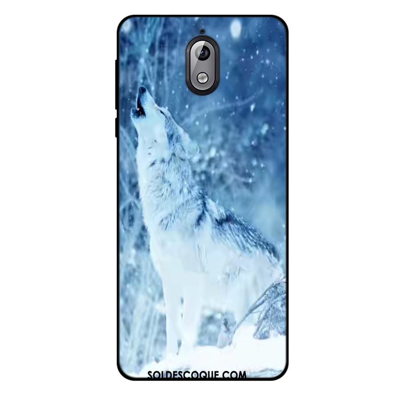 Coque Nokia 3.1 Bleu Incassable Dessin Animé Téléphone Portable Étui Pas Cher