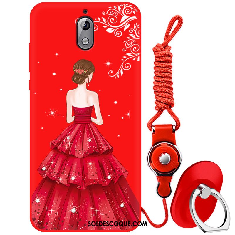 Coque Nokia 3.1 Incassable Simple Rouge Charmant Fluide Doux France