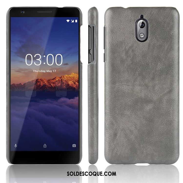 Coque Nokia 3.1 Téléphone Portable Protection Litchi Incassable Étui Soldes