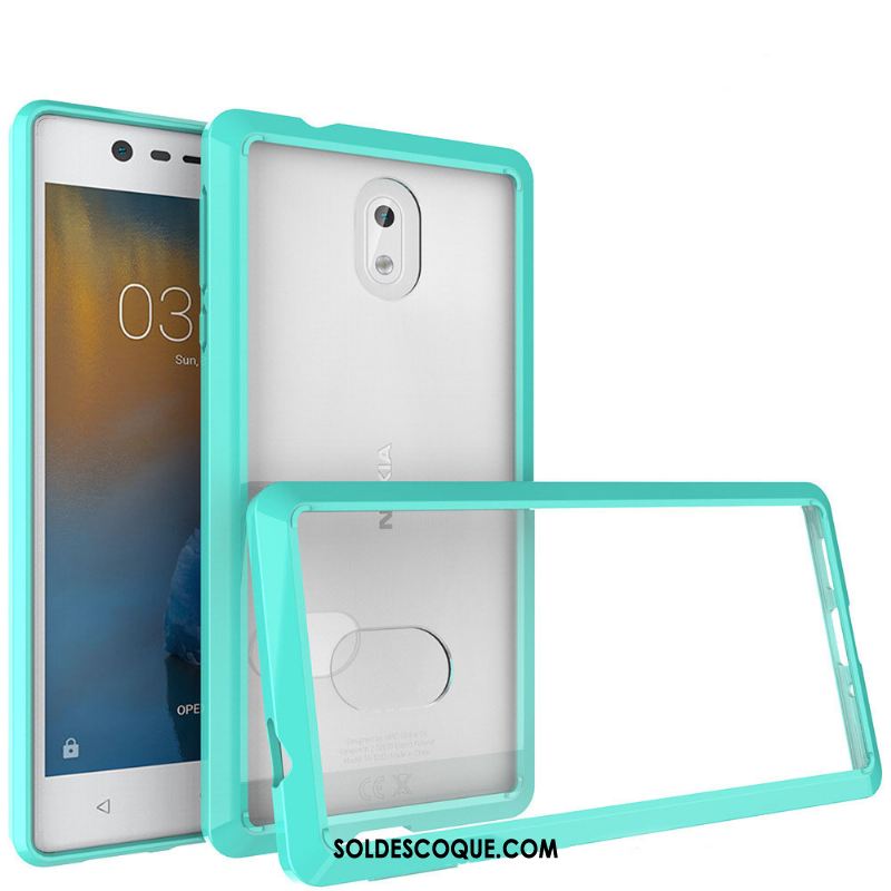 Coque Nokia 3 Protection Transparent Téléphone Portable Étui Vert Soldes