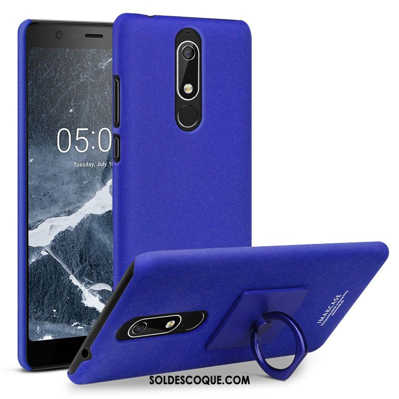Coque Nokia 5.1 Bleu Support Protection Une Agrafe Anneau Housse En Ligne