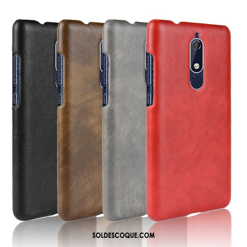 Coque Nokia 5.1 Téléphone Portable Cuir Protection Sac Étui Soldes