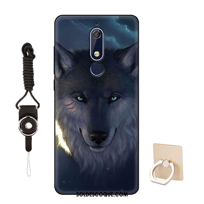 Coque Nokia 5.1 Téléphone Portable Silicone Incassable Délavé En Daim Étui En Vente