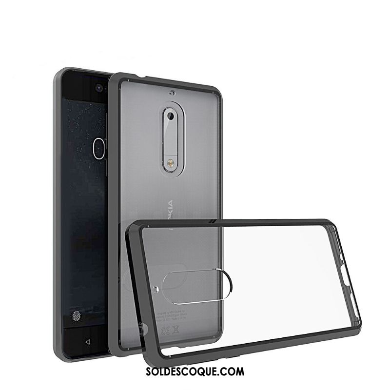 Coque Nokia 5 Border Noir Transparent Étui Personnalité En Vente