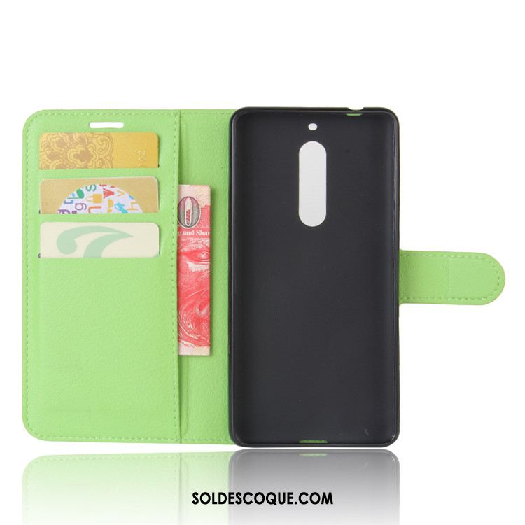 Coque Nokia 5 Protection Portefeuille Téléphone Portable Vert Étui France