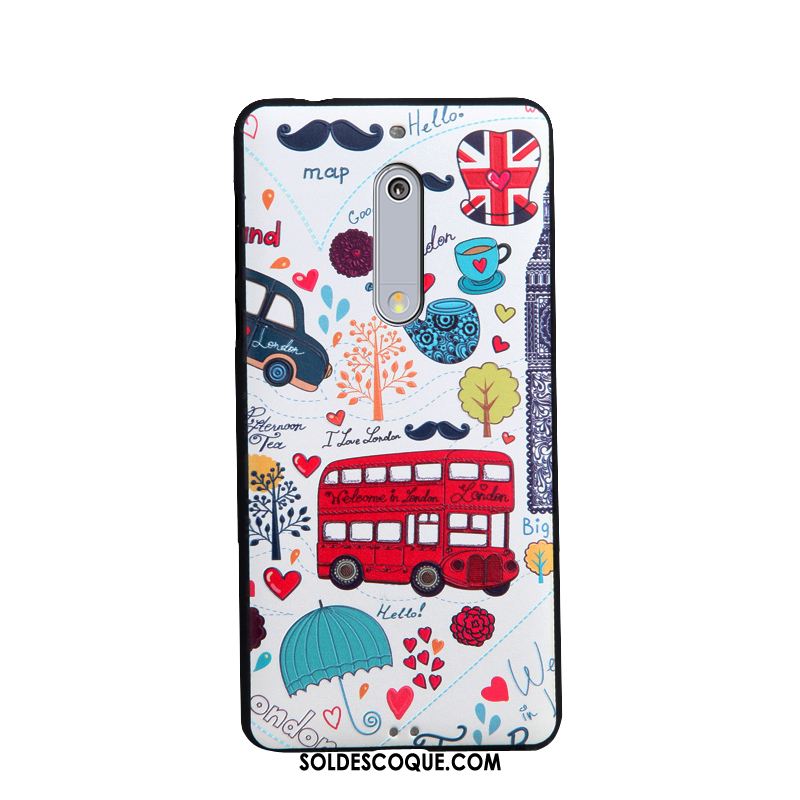 Coque Nokia 5 Téléphone Portable Protection Gaufrage Étui Multicolore Soldes