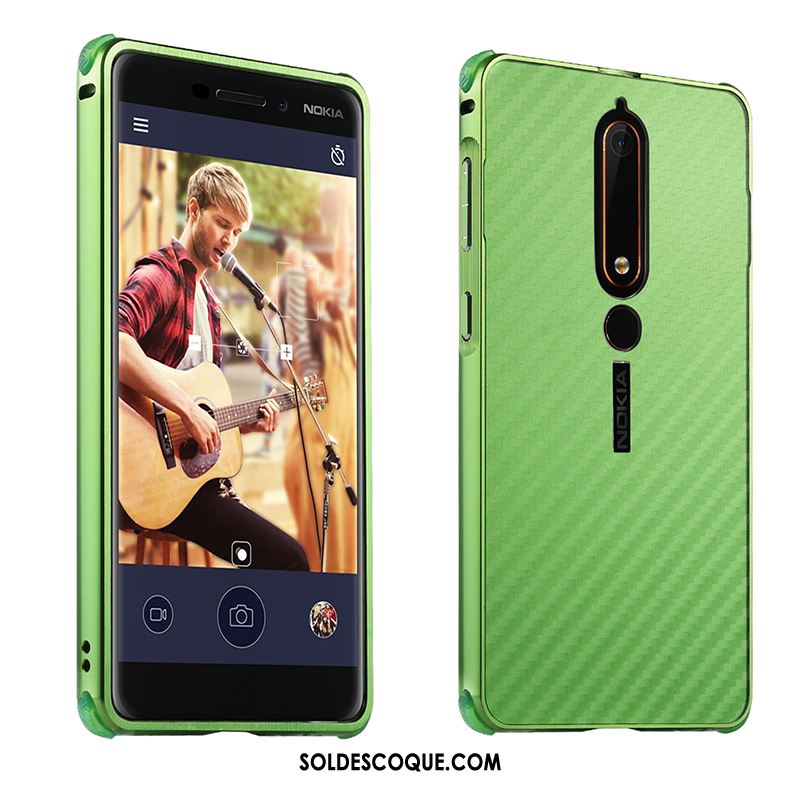 Coque Nokia 6.1 Protection Étui Téléphone Portable Fibre Border Pas Cher