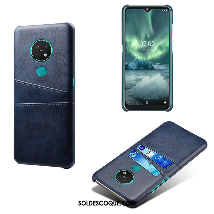 Coque Nokia 6.2 Carte Petit Bleu Modèle Fleurie Cuir En Vente