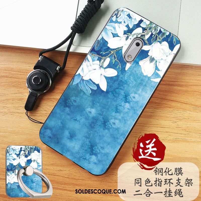 Coque Nokia 6 Bleu Fluide Doux Protection Incassable Silicone Pas Cher