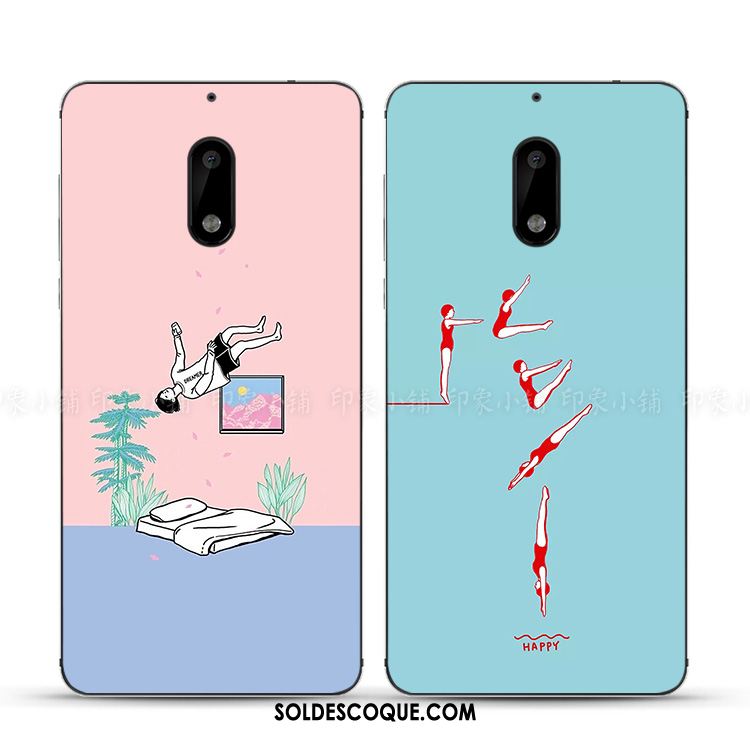 Coque Nokia 6 Charmant Bleu Personnalité Créatif Vent France