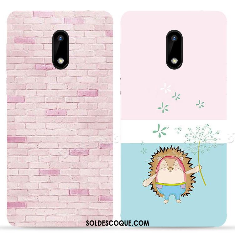 Coque Nokia 6 Silicone Étui Dessin Animé Protection Rose Pas Cher