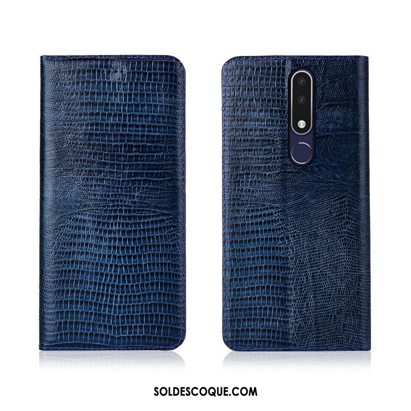 Coque Nokia 7.1 Cuir Véritable Incassable Protection Étui Clamshell En Ligne