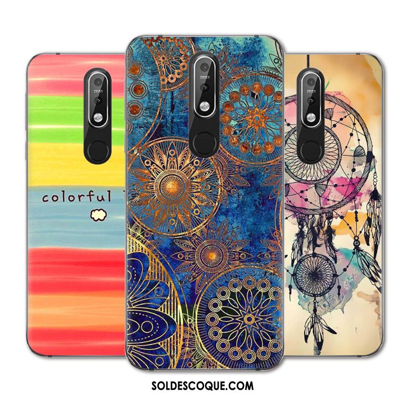 Coque Nokia 7.1 Dessin Animé Téléphone Portable Étui Silicone Bleu En Ligne