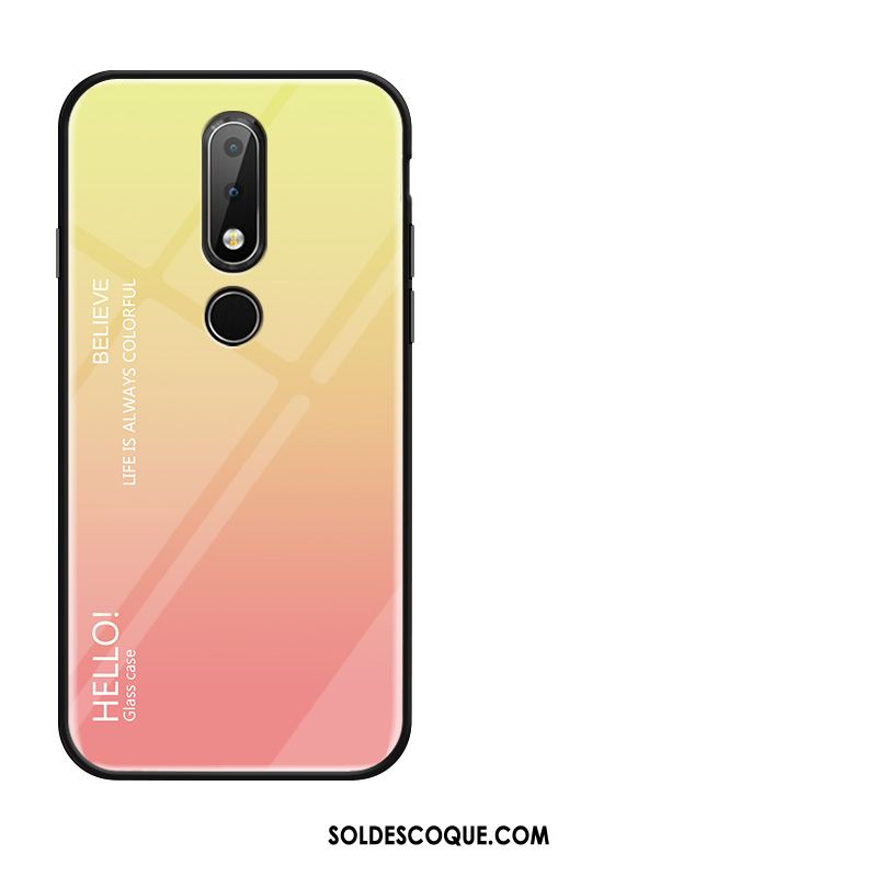 Coque Nokia 7.1 Dégradé Incassable Amoureux Étui Verre Pas Cher