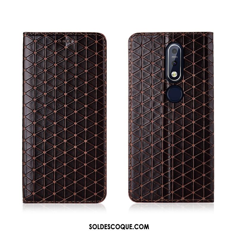 Coque Nokia 7.1 Incassable Étui Protection Étui En Cuir Téléphone Portable En Vente