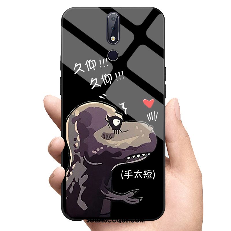 Coque Nokia 7.1 Petit Verre Téléphone Portable Lumineuses Dragon Pas Cher