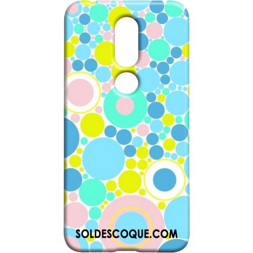 Coque Nokia 7.1 Protection Point D'onde Incassable Vert Délavé En Daim En Vente