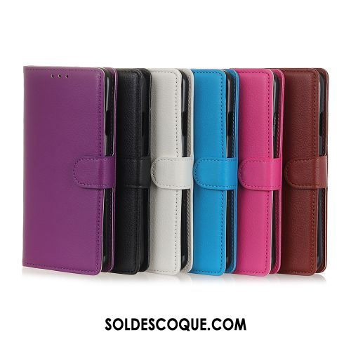 Coque Nokia 7.2 Violet Incassable Cuir Portefeuille Téléphone Portable En Vente