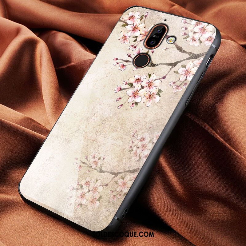 Coque Nokia 7 Plus Téléphone Portable Rose Verre Fluide Doux Tout Compris France