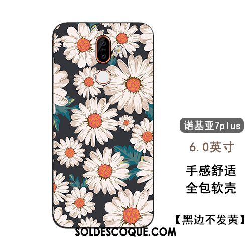 Coque Nokia 7 Plus Téléphone Portable Étui Fleurs Protection Petite Marguerite En Vente