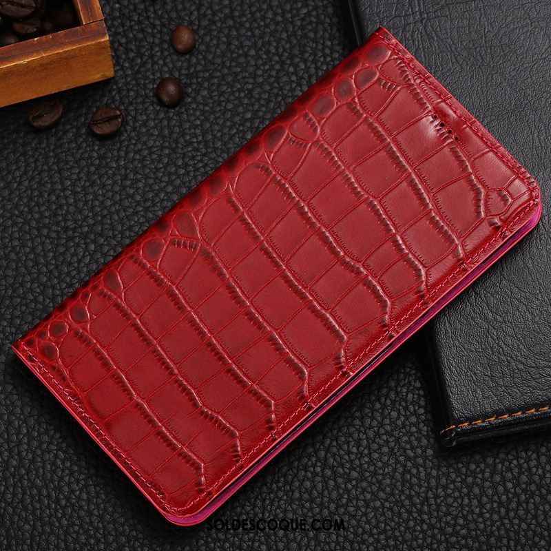 Coque Nokia 7 Plus Étui En Cuir Cuir Véritable Modèle Fleurie Protection Rouge Soldes