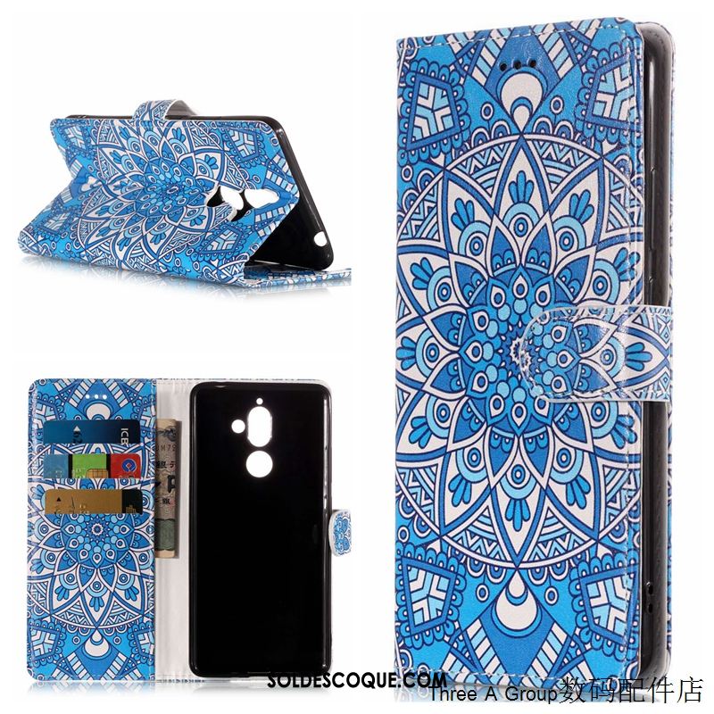 Coque Nokia 7 Plus Étui Étui En Cuir Bleu Tout Compris Protection France