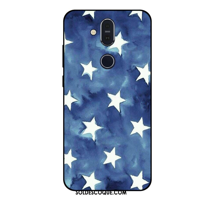 Coque Nokia 8.1 Bleu Personnalisé Dessin Animé Silicone Incassable En Ligne