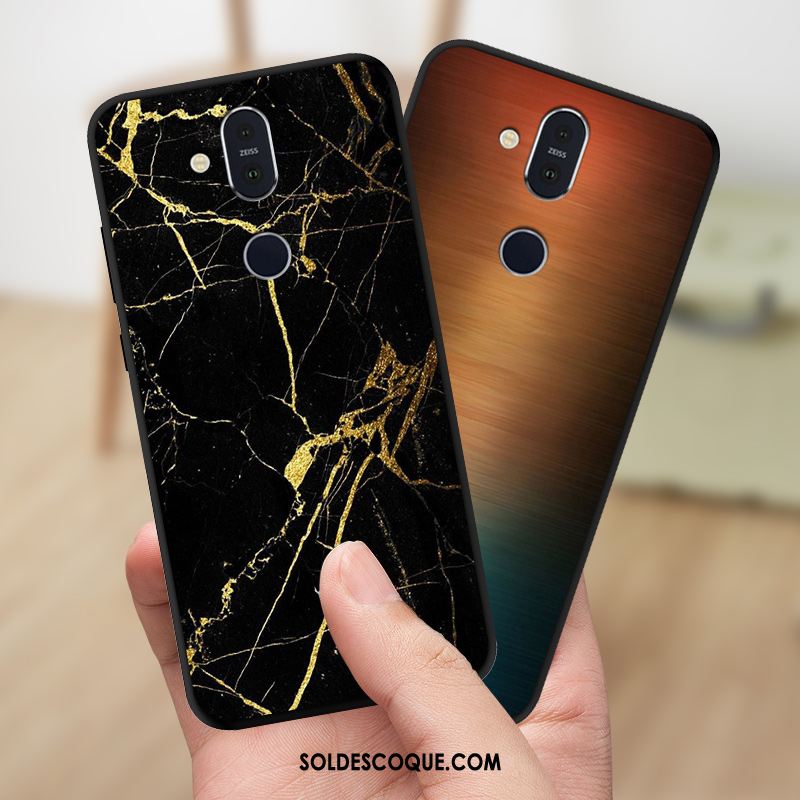 Coque Nokia 8.1 Créatif Délavé En Daim Tendance Protection Étui Pas Cher