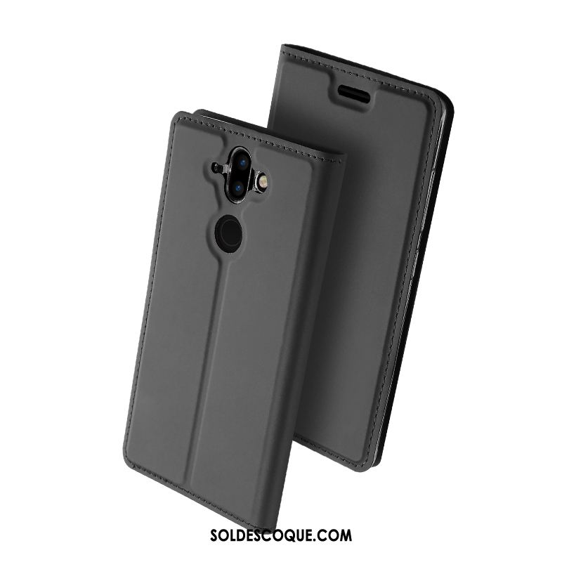 Coque Nokia 8 Sirocco Carte Protection Tendance Noir Étui En Cuir En Ligne