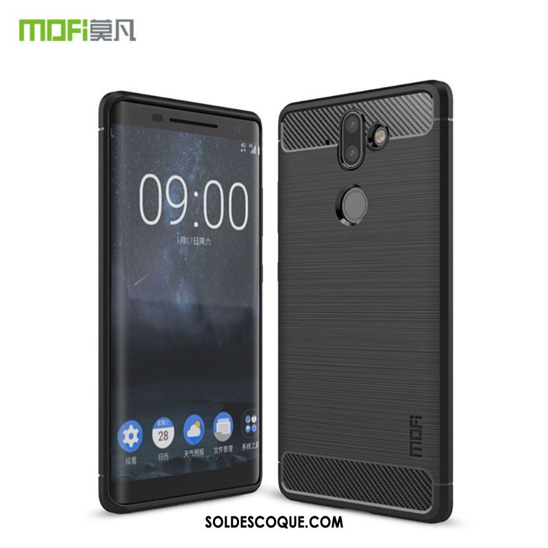 Coque Nokia 8 Sirocco Tout Compris Noir Silicone Téléphone Portable Étui Pas Cher