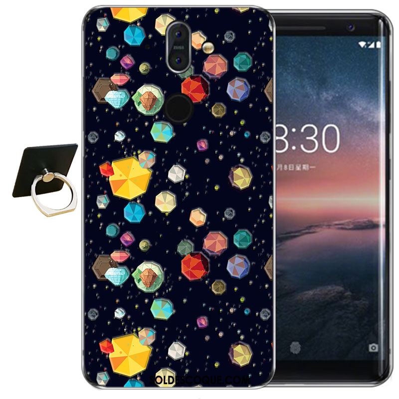 Coque Nokia 8 Sirocco Transparent Gaufrage Fluide Doux Silicone Haute En Vente